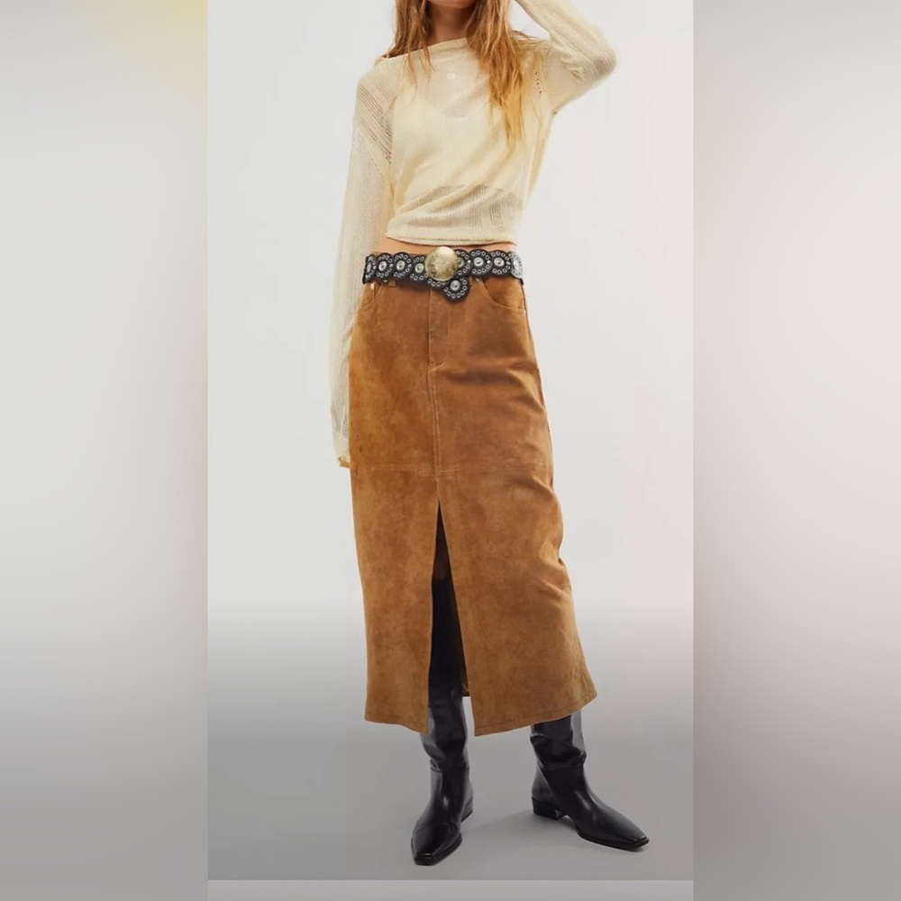 COPY - Blanknyc women’s new brown suede skirt. Fully lined and 5 pockets.  Beau…